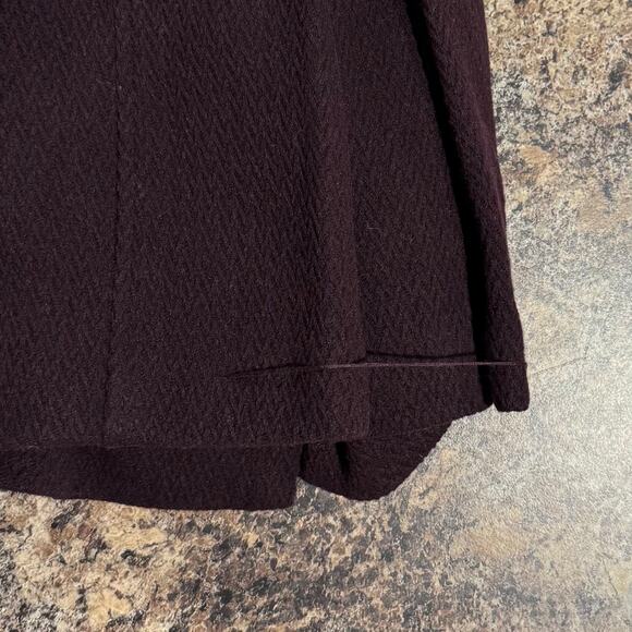 NWT Guess Coat Wool Classic Preppy Professional Minimalist Formal Burgundy Small - Picture 9 of 11